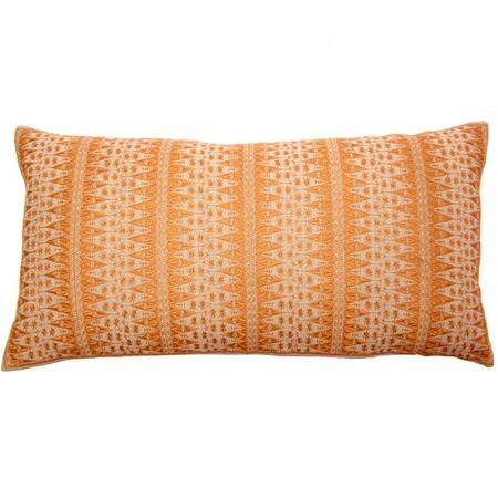 INDIS HERITAGE Orange Backgamon Embroidery Pillow Cover C1115